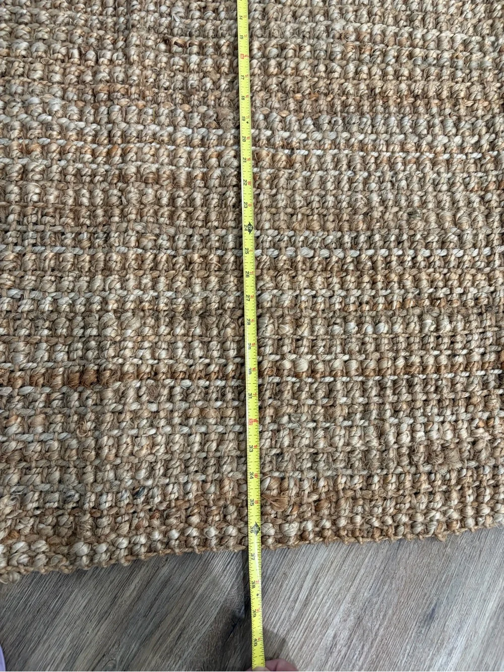 Handwoven Natural Jute Door Mat - Tan